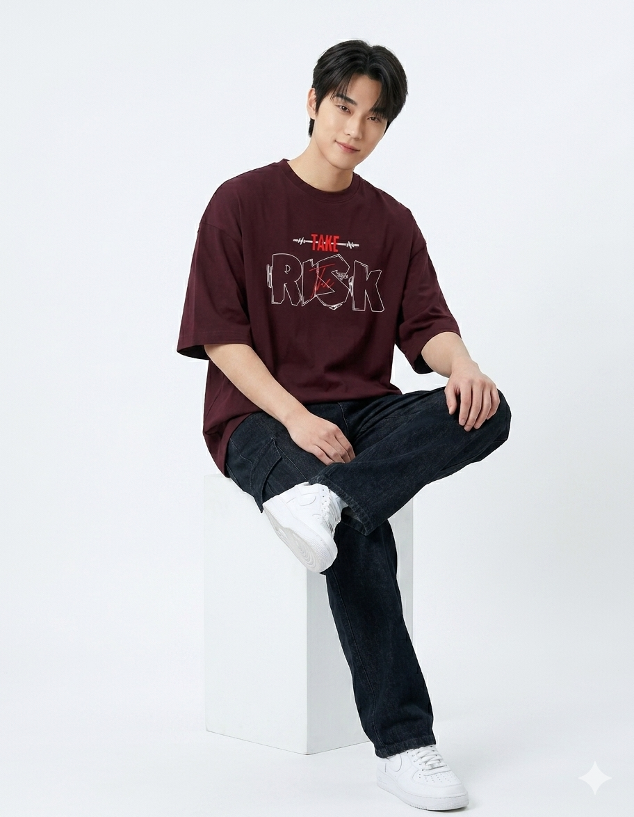 TAKE RISK Oversized T-shirt
