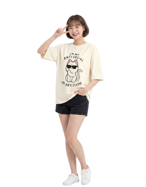 Anti Stupid Oversized T-Shirt